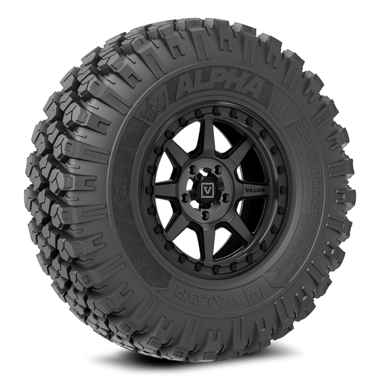 Alpha wheel and Tire kit - V13 Beadlock and Alpha UTV Tire - Angle 2 - Valor Offroad